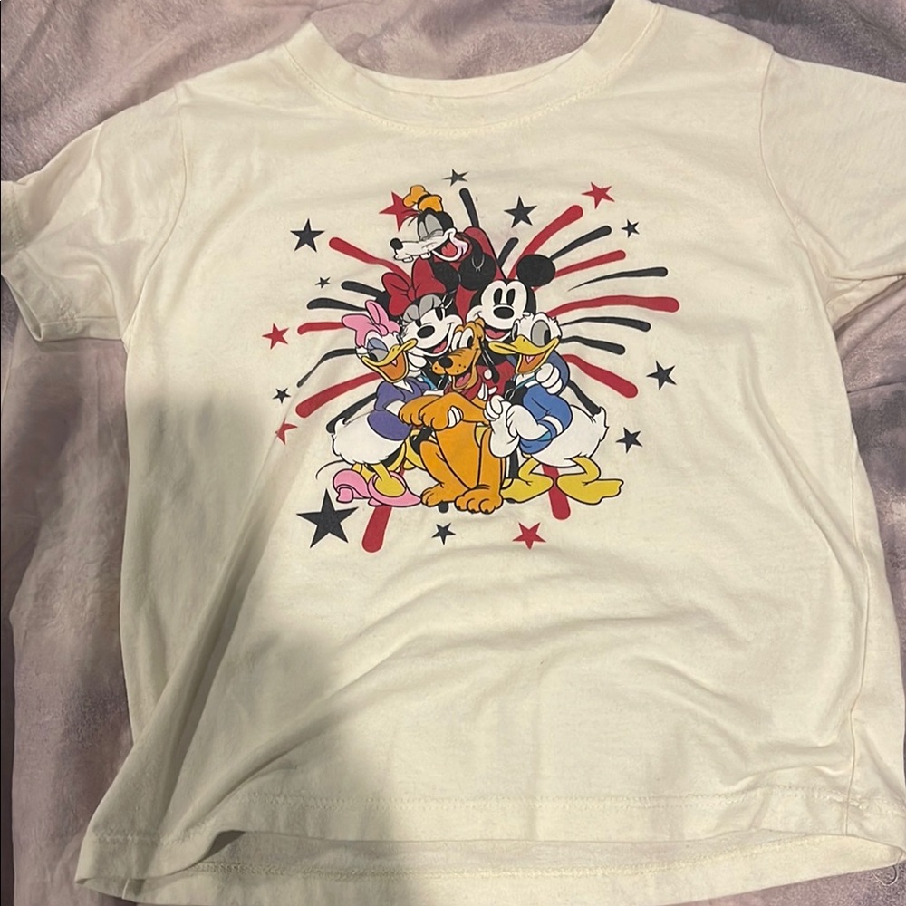 Disney Kids Cream T-Shirt with Character Print